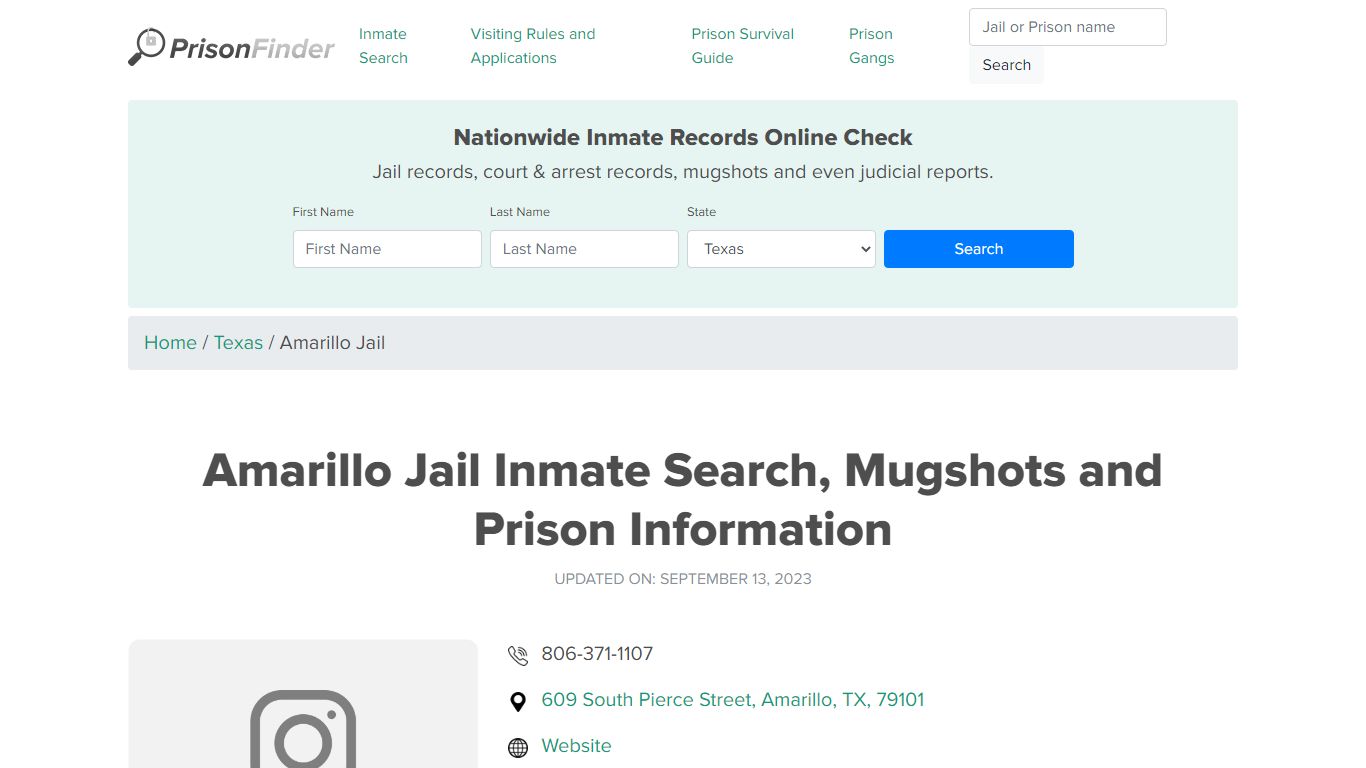 Amarillo Jail Inmate Search, Mugshots and Prison Information